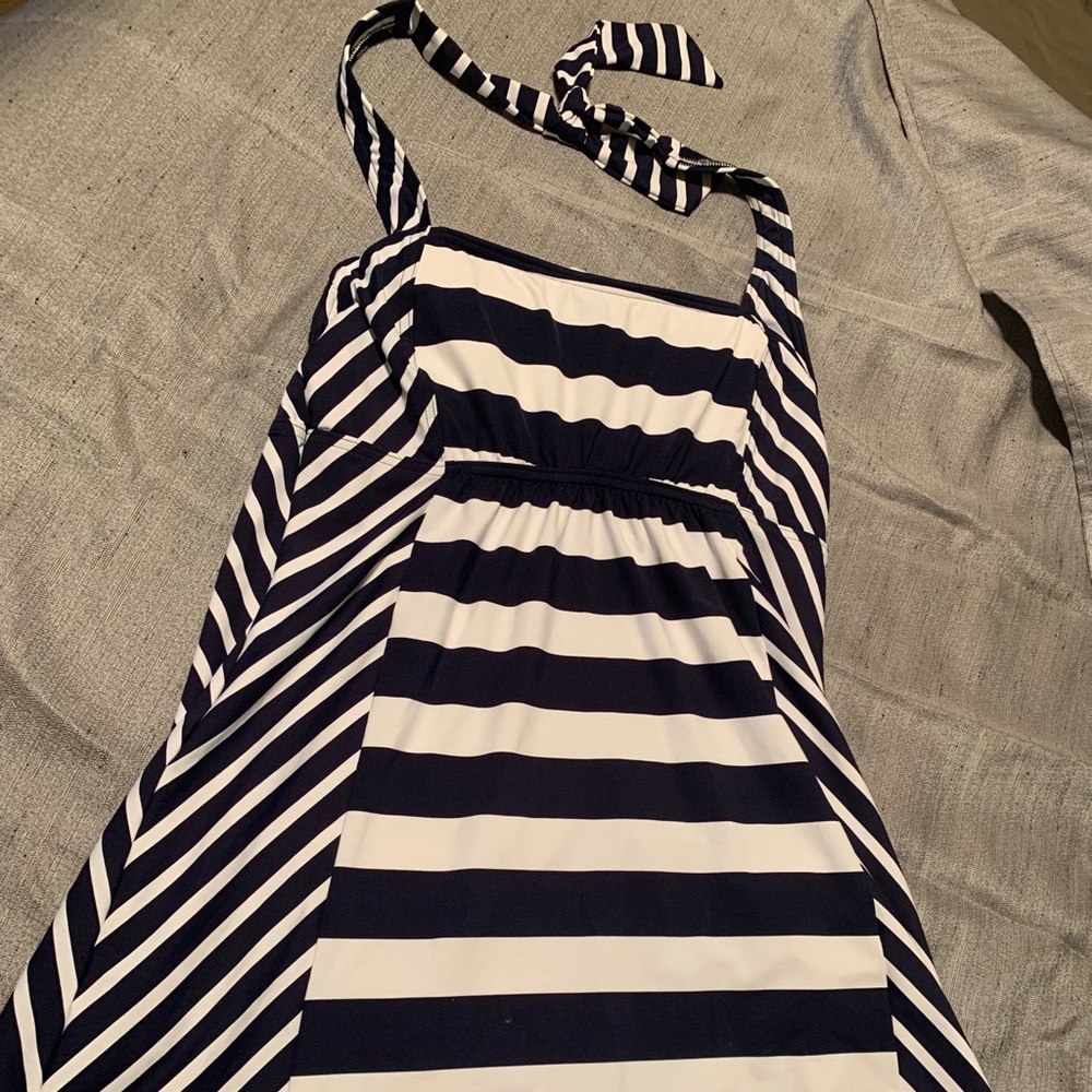 Nautical swim dress